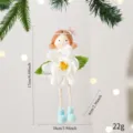 Hübscher Engel Mädchen Hängeanhänger mit Kunstblume für schöne Frühlingsheimdeko. - Frühling Weiß Blume Mädchen