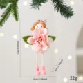 Osterengel Mädchen Hängeornament mit rosa Blume süße Plüsch Dekoration 17x10cm - Frühling Rosa Blume Mädchen