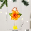 Ostern Engel Mädchen Hängeornament mit orange Blume Frühlings Deko Anhänger 17cm groß - Frühling Orange Blume Mädchen