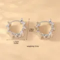 Orecchini a cerchio in metallo geometrico irregolare, stile retro francese elegante da donna. - Stile Lava Fluida (80119701) / Argento