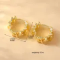 Orecchini a cerchio dorati strutturati irregolari, orecchini geometrici vintage metallo donna. - Stile Lava Fluida (80119702) / Oro