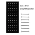Stainless steel straight nose studs boxed set 60 pieces 1.8mm body piercing jewelry fashion - Straight (JE0002A) / 60 Pieces/Pack (1.8mm) / White