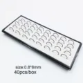 Scatola di piercing al naso in acciaio inox 40pz 0.8x8mm gioielli per il corpo. - Stile Nero / 40 Pezzi/Confezione (0.8x8mm)