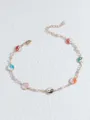 Modisches buntes Yin Yang Armband goldfarbene Email Kette Schmuck fuer Damen elegant - Gold Stil (80606836)