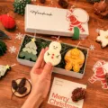 Coffret cadeau de bougies parfumées de Noël fait main avec bonhomme de neige et sapin - Petite Boîte Cadeau D (Sapin+Bonhomme de Neige+Bonhomme d'Épices)