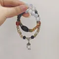 Ethnic ceramic beaded bracelet for women, bohemian vintage charm multi-layer wrist jewelry. - Lixi Stream