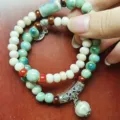 Ethnic ceramic beaded bracelet variant, unique handmade elastic cord design for women fashion jewelry. - Rich Fairy