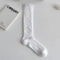 Weiße lange Socken für Damen, einfarbige Kniestrümpfe im JK-Stil für den Sommeralltag. - Einheitsgröße / Weiß