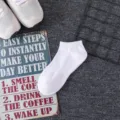 Witte enkelsokken voor heren, effen katoenen sport korte sokken, dagelijkse kleding. - Eén maat / Elastische Korte Sokken / Wit