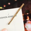 Korean style rhinestone hairpin sparkle crystal bobby pin sweet girls bangs side hair clip - Straight Inlaid Rhinestone Style (11#) / Iridescent Rhinestones