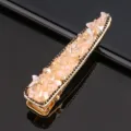 Minimalistische Mode Kristall Haarklammer, elegante Seiten Haarnadel mit funkelnden Steinen. - Einzelverpackung / Kristall Rosa