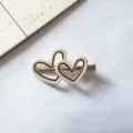 Pearl double heart hair clip, gold metal barrette, stylish sweet girl hair accessory for daily. - No.10 Pearl Double Heart Hair Clip