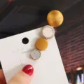 Korean style multi-circle geometric hair clip sweet pearl barrette for women fashion accessories - Individual Packaging / Double Yellow