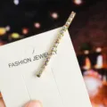 Rhinestone hairpin detail view, colorful crystal metal hair clip for women and girls daily wear. - Straight Inlaid Rhinestone Style (4#) / Colorful Rhinestone