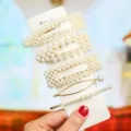 Pearl hair clip set stylish geometric hairpins gold metallic hairpin for women girls hair accessories - Rhinestone Pearl Combination Style (S27-E) / 5 Pieces