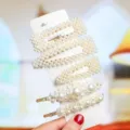 Pearl Hair Clips Set Elegant Bobby Pins Wedding Hair Accessories for Women Girls 6Pcs - 5-Piece Set C (S27) / Individual Packaging / Gold