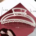 Minimalist large metal hair claw clip for women, elegant geometric hair accessories styling tool. - Half Moon Hollow Style (S156-8) / 11cm