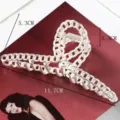 Large silver metallic chain hair claw clip for women, stylish vintage hair styling accessory. - Hollow Chain Style (S157-3) / 11.7cm