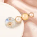 Pearl planet hair clip for women, elegant sweet candy style hairpin side clip for daily wear. - Planet Style / Blue Planet