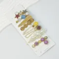 Fashion pearl rhinestone hair clip set sweet cute side clips for women daily wear - 9-Piece Set A (S27)