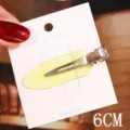 Yellow transparent hair clip 6cm, minimalist duckbill hairpin for bangs and daily styling. - 12# Transparent Yellow Seamless Hair Clip