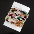 Colorful Acetate Hair Clips Set Geometric Hair Barrettes for Women and Girls Styling - Patterned Acetate Set