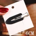 Black seamless hair clip duckbill hairpin with white backing card 6cm daily hair styling tool - 1# Black Seamless Hair Clip