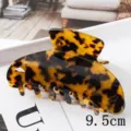 Grande pince à cheveux en acétate 9.5cm griffe écaille de tortue pour coiffure élégante - S139-6