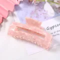 Pince à Cheveux Rose en Acétate Grande Pince Mâchoire pour Femme Élégante. - Grande Pince Rose
