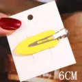 Yellow leaf duckbill hair clip 6cm minimalist fringe clip stylish hair accessory for women - 2# Yellow No-Trace Hair Clip
