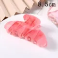 Grande pince a cheveux en acrylique marbre rose, barrette griffe chic pour coiffure femme. - Pince Nuage Rose