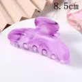 Grande pince à cheveux en acétate violet pour femmes, élégante griffe marbrée en acrylique. - Pince Nuage Violet