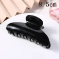 Grande pince à cheveux en acétate noir 8.5cm accessoire de coiffure élégant polyvalent - 5# Pince à Cheveux Noir Carreaux