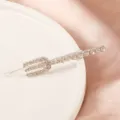 Détail de pince à cheveux élégante en strass étincoyants sur base en alliage, accessoire mode. - S47-1# Pinces à cheveux fourchette à strass