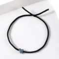 Schwarzes Haargummi mit blauem Herz, süßes elastisches Haarband und Armband für täglichen Stil. - 4# Blaue Haargummis mit kleinem Herz