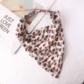 Floral print chiffon hair scarf triangle headband elastic hair accessory for women daily wear. - 1# Triangular Hairband