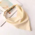 Bandeau triangulaire en mousseline unie, foulard de cheveux élégant, accessoire cheveux femme chic - Bandeau Triangle / Light jaune