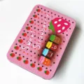 Pink strawberry tin box detail, cute jam jar pattern, metal storage container for nice gifts. - 4# Tin Box-Flat Bobby Pins / 50 Pieces