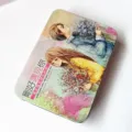Metal hair clip storage tin box with cute anime illustration for daily use hair accessories - 5# Tin Box-Flat Bobby Pins / 50 Pieces