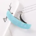 Blue acrylic curved hair clip elegant resin barrette minimalist hairpin for women daily styling - Light Blue Style (12# Spring Clip)