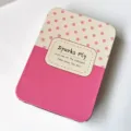 Cute pink polka dot metal tin box packaging for women hair accessories, mini bobby pin storage - 6# Tin Box-Flat Bobby Pins / 50 Pieces