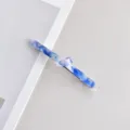 Blue acetate hair clip spring barrette with knot design for elegant ponytail styling. - Blue & White Gradient Knotted Hair Clip (8#)