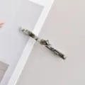 Korean style acetate hair clip with elegant knot design, premium marbled barrette for women. - Long Twisted Knot Spring Clip (11#)