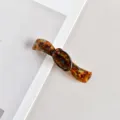 Acetate hair clip retro tortoiseshell spring barrette elegant ponytail hair accessory for women - Open Smile Spring Clip (3#)