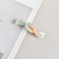 Korean style colorful acetate hair clip elegant barrette spring clip for women daily wear - Open Smile Spring Clip (4#)