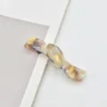 Tortoiseshell Acetate Hair Clip Marble Barrette Spring Clip for Ponytail Styling Variant - Open Smile Spring Clip (5#)