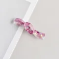 Purple acetate hair clip, stylish wave design barrette for elegant ponytails. - Curved Pink Purple Texture Twist Style (8#)