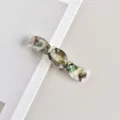 Acetate hair clip spring barrette elegant green purple marble pattern ponytail hair accessory - Curved Green and Purple Texture Style (12#)