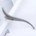 Elegant brushed metal hair clip with a curved S-shape design, perfect for daily styling and updos. - 13.2CM / Gunmetal