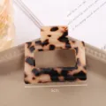 Schildpatt Acetat quadratische Haarklammer für Damen, stilvolles geometrisches Haar - Nr. 4 beige quadratische Haarklammer